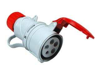 Presa industriale volante argo rossa 3p+t+n cee 309 ip44 - 16A colore rosso 71105 - 3 poli + terra + neutro 380/415v, in confezione singola FLOW PACK