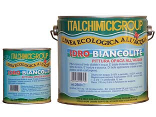 Pittura di fondo opaca allacqua idrobiancolite - ml.2500 - dotata di elevata resistenza chimica e ottima durezza, inodore e atossica, di facile applicazione è ideale su legno, plastica...