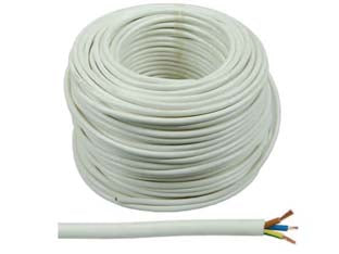 Cavo elettrico multipolare similgomma bianco h05vv-f - 3x mmq.1 colore bianco - cavo elettrico similgomma multipolare tondo, H05VV-F