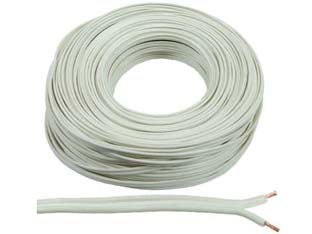 Cavo elettrico bipolare piattina costa larga bianco - 2x mmq.1 colore bianco - cavo elettrico piattina bipolare costa larga