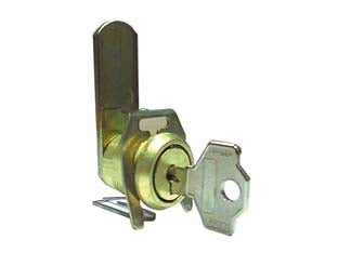 Cilindri a leva per sportelli gas - mm.16 - ø mm.19 cilindro in ottone, leva in acciaio zincato con 1 chiave senza cifratura