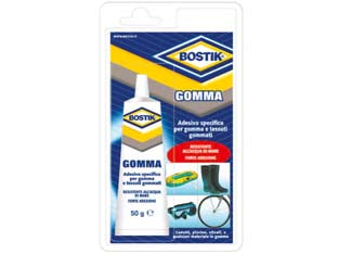 Adesivo per gomma - gr.50 - in blister, adesivo a presa rapida, resistente all’acqua, anche salata, resistente a temperature fino a 80°C. ideale per gomm...