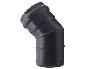 Gomito a 45° per stufe a pellet nero opaco pesante mm.1,2 - ø cm.12 - Nessuna Descrizione per questo prodotto