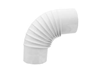 Gomito a 90° porcellanato per stufe a legna bianco lucido - ø cm.14 - spessore mm.0,55