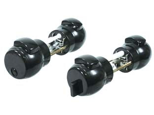 Pomolo premi e apri nero 12ne - colore nero art.12NE - bloccabile dall'interno con leva girevole, può essere aperto dall'esterno con chiave d'emergenza, giravite o attrezzo simile