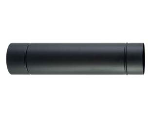 Tubo porcellanato per stufe a legna nero opaco - ø cm.13x25 - spessore mm.0,55