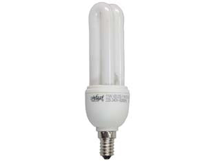 Lampada elettronica 2 tubi e14 - 11w - E14 - 2700°K calda - 230v
