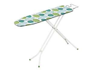 Asse da stiro jean poggiaferro in filo cromato - aperto cm.133,5x33x90h. - peso Kg.3,63, telaio inferiore in tubo ø mm.19 acciaio verniciato, regolabile in altezza, senza stiramaniche a portabiancheri...