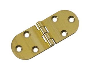 Cerniera ottone a biscotto senza fermo - mm.30x80 - in ottone satinato