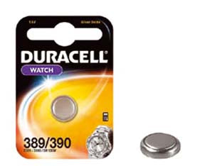 Pila specialistica a pastiglia allossido dargento (389/390) - 1,5v ø mm.11,6x3,05h. 80 mAh. all’ossido d’argento, in blister da 1 pezzo