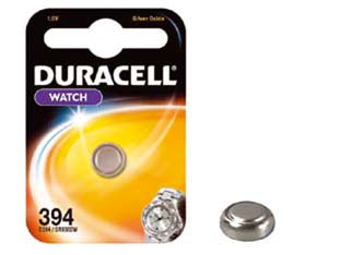 Pila specialistica a pastiglia allossido dargento (394) - 1,5v ø mm.9,5x3,6h. 78 mAh. all’ossido d’argento, in blister da 1 pezzo