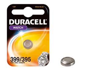 Pila specialistica a pastiglia allossido dargento (399/395) - 1,5v ø mm.9,5x2,66h. 52 mAh. all’ossido d’argento, in blister da 1 pezzo