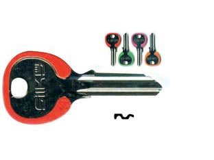 Chiavi per cilindri cisa 5 spine piccole cs7dz - CS7DZ DX silky 4 colori assortiti - utilizzo principale: per lucchetti da mm.40