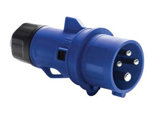 Spina industriale volante bli 3p+t cee ip44 - 16A colore blu - 3 poli + terra 230V