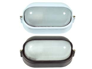 Plafoniera a palpebra in alluminio per esterno - 60w IP54 mm.210x105x110h. nero - vetro smerigliato