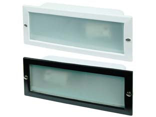 Faretti a incasso rettangolari in alluminio per esterno - 60w IP54 mm.234x100x80h. nero - vetro sabbiato