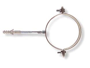 Collari per pluviali tondi scp-v - SCP-80V ø mm.80 tassello ø mm.10 - in acciaio verniciato testa di moro