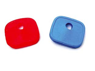 Anelli segnachiavi pieni - in plastica, colori assortiti