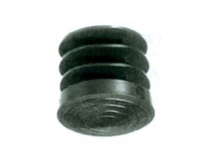 Puntali alettati interni per tubo tondo - ø mm.28x22h. - alettati, in polietilene colore nero