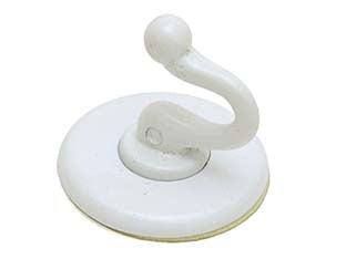 Ganci adesivi smeraldo bianchi - ø mm.36 - in ferro verniciato bianco