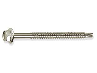 Vite tirafondi per metallo autoperforante kovervit dx chromiting - ø mm.6,3x200 - in acciaio zincato vite specifica per fssaggi di lamiera di copertura e facciate metalliche prefabbricate su profilati legger...