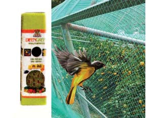 Rete antiuccelli verde - altezza cm.400 rotolo da mt.5 - in plastica nera maglia mm.10x12 in scatola