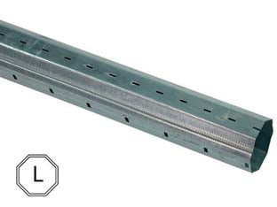 Rullo ottagonale liscio Ø mm.60 per avvolgibili - mt.3 - in ferro zincato