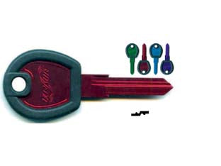 Chiavi huf per auto audi iveco pegaso volkswagen wt7u3 - WT7U3 ultralite rosse - in alluminio, testa con bordo in plastica