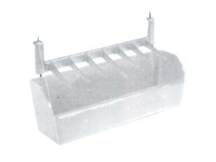 Mangiatoia antispreco con ferri cm.20x6x4 per gabbia uccelli - cm.20x6X4h. - in plastica