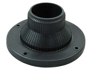 Base portapalo per illuminazione globo - adatto per globi 200/250/300 con attacco ø mm.60 e per palo ø mm.60, idoneo per montaggio a terra o parete, realizzato in pol...