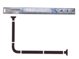 Telaio reggitenda ad angolo per vasca - cm.80x94/180 estensibile - in alluminio verniciato ø mm.25 colore bianco