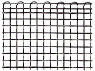 Rete tessuta pesante zincata quadra doppia cimosa - cm.50h. maglia mm.2x2 - Kg.25 - in acciaio finitura lucida, adatta nel settore edile, carpenteria leggera, crivelli e setacci, rotolo da Kg.25