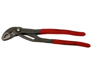 Pinza poligrip regolabili cobra - mm.250 apertura mm 46 max - pinza in acciaio chrome-vanadium forgiato,temperato ad olio, cerniera passante con doppia guida, ganasce con denti trattati ...