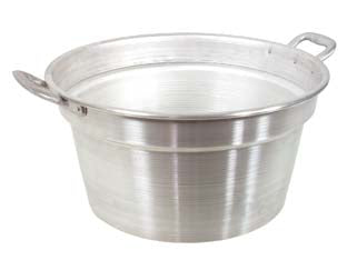 Caldara in alluminio senza coperchio - ø cm.40x22h. - con due maniglie