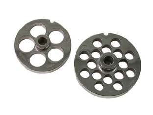 Piastre in acciaio temprato per tritacarne elettrici - n°22 foro mm.16 - adatte per tritacarne elettrici REBER, idonee al contatto con alimenti