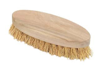 Spazzola bruschino ovale in radica base legno - mm.160x60x45h. - ideale per bucato e usi domestici