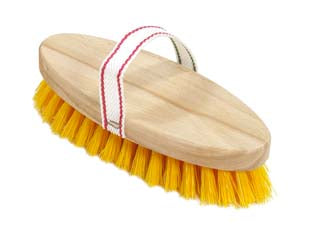 Spazzola bruscone ovale sintetico - mm.220x95x50h. - ideale per bucato e usi domestici, con laccio per un comodo utilizzo