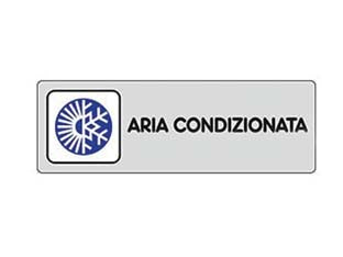 Targhetta adesiva aria condizionata - cm.15x5h. - in PVC