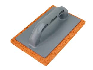Frattone in spugna arancio manico plastica - cm.24x10 - supporto in plastica manico in plastica