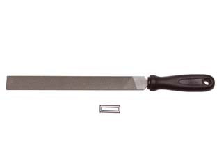 Lime piatte parallele con manico plastica - 10' mm.250 taglio mezzo dolce - in acciaio