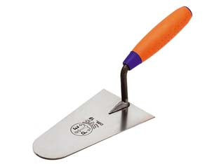 Cazzuola punta tonda art.941/i inox - mm.160 - in acciaio inox, manico gomma SINTESI