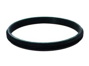 Guarnizione in silicone per tubi a pellet - ø cm.12 - resistente fino a 200°C di colore nero