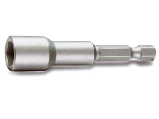 Inserti chiavi a bussola esagonale magnetico art.862f - mm.10 - lunghezza mm.65, attacco esagonale 1/4' per avvitatori