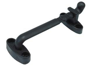 Socchiudi finestra in nylon bruco - mm.145x51h. - colore nero, aggancio manuale, adatto per due ante, comprese viti brunite