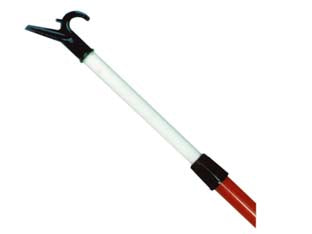 Asta appendiabiti in metallo plastificato estensibile - cm.64/130 ø mm.28 - manico allungabile, gancio in plastica