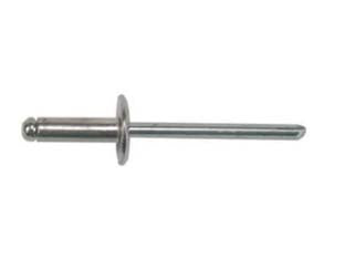 Rivetti in alluminio testa larga - ø mm.4,8x25 - rivetti a strappo in alluminio con testa larga ø mm.14