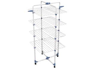 Stendibiancheria modular 4 4 piani in acciaio trattato mt.40 - cm.71x71x168,5h. - portata max Kg.25, peso Kg.5, in acciaio trattato con polveri epossidiche, dispone di circa mt.40 lineari per stendere, con 4...