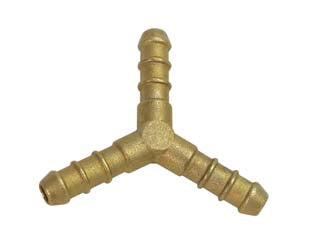 Raccordo portagomma tre vie per tubo gpl - con codoli portagomma da ø mm.9 per tubo GPL