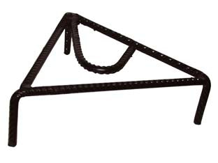 Treppiedi triangolare per camino - cm.25 - in metallo