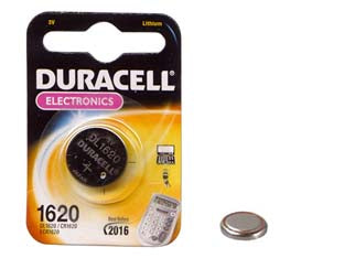 Pila specialistica a pastiglia al litio (1620) - 3v ø mm.16x2h. 61 mAh. al litio, in blister da 1 pezzo